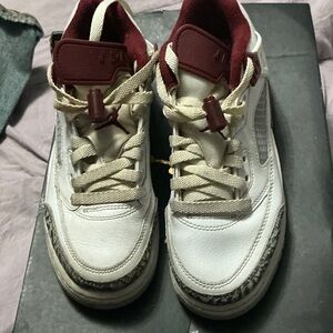 Jordan Kids Sneakers White and Burgundy